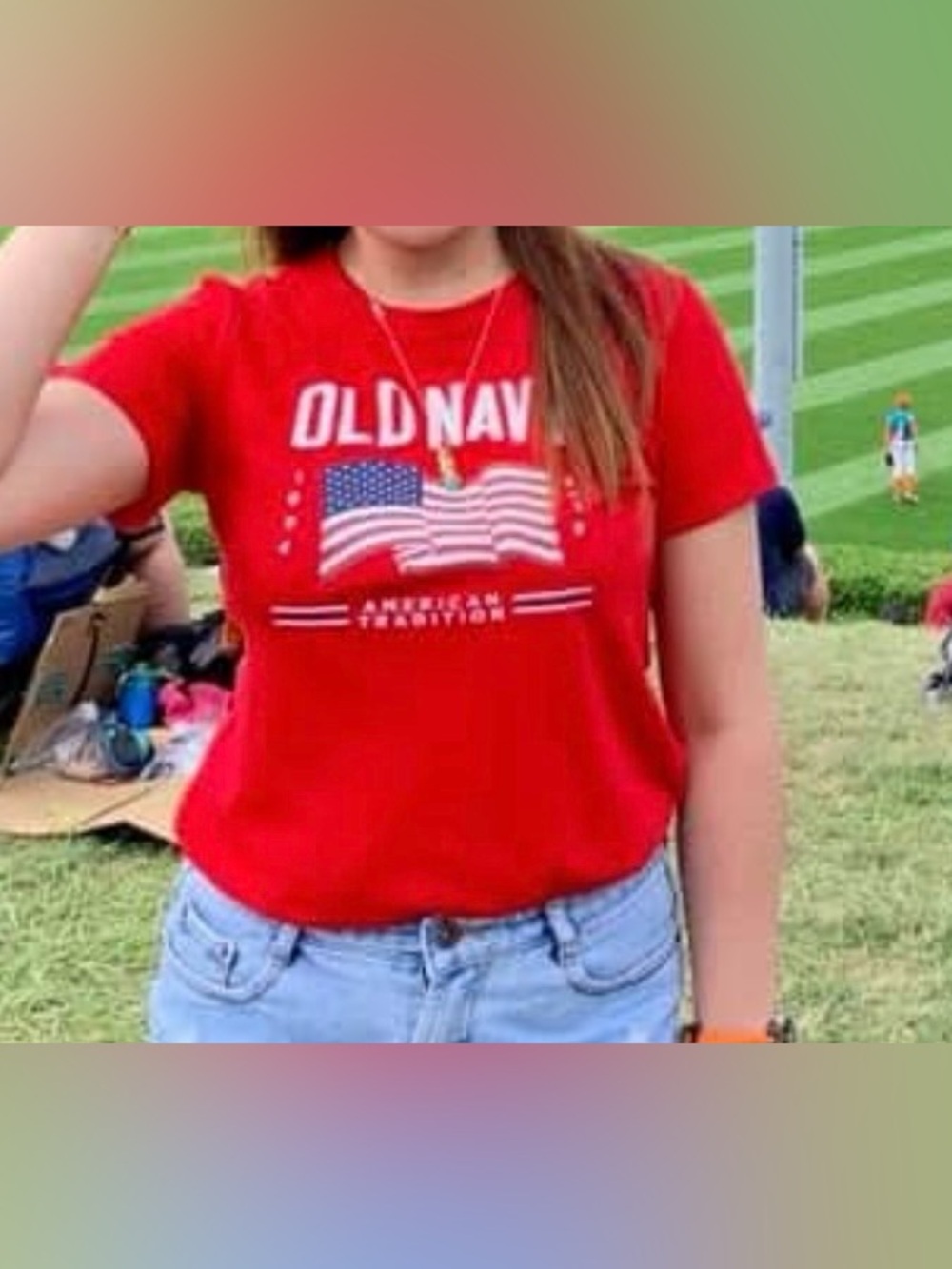 Women’s OLD  NAVY Everywear 4th of July Robbie Red T-shirt